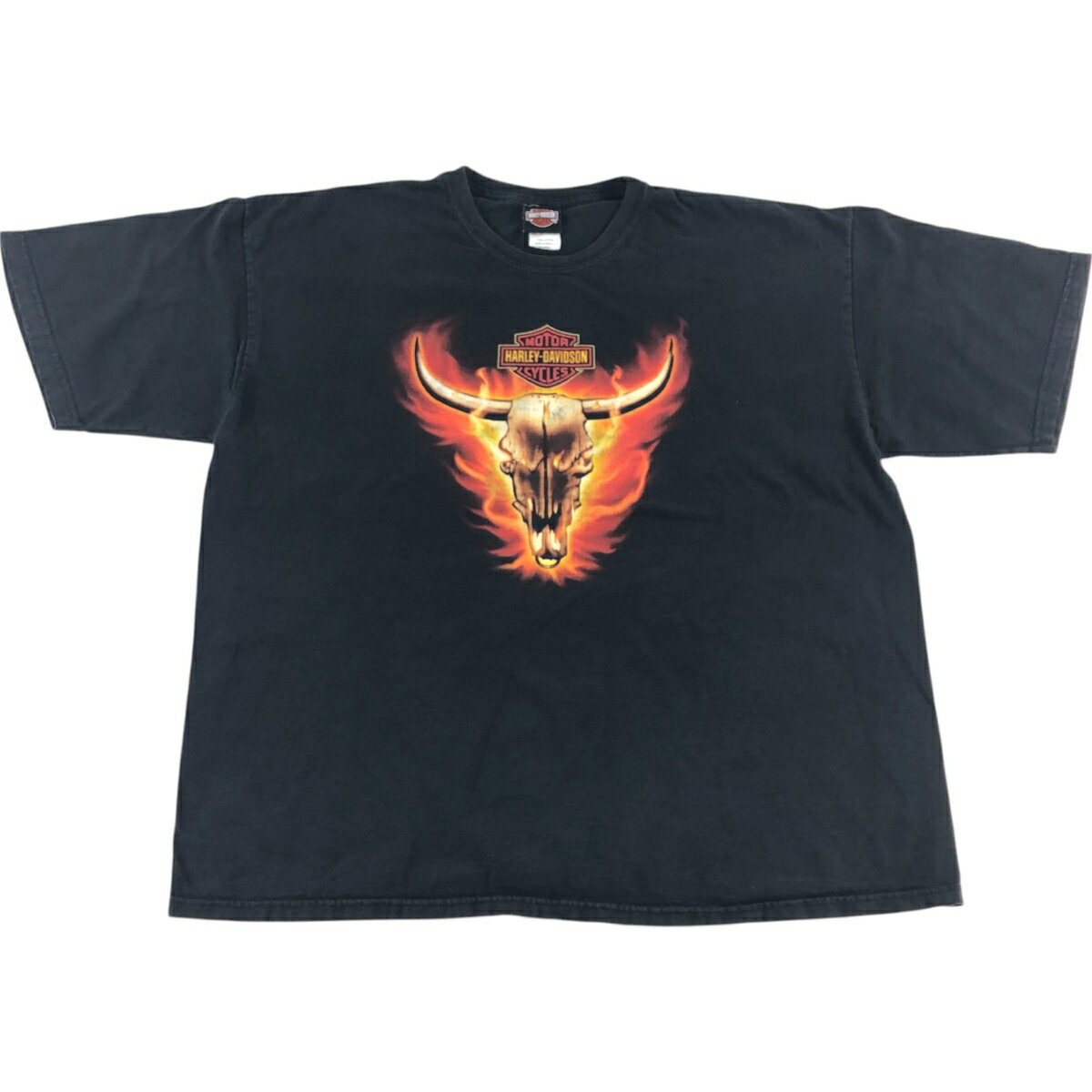 商品詳細 ブランド・Harley-Davidson・ハーレーダビッドソン・ 特徴・クルーネック(丸首)・半袖・両面プリント・ モデル/形状・モーターサイクル バイクTシャツ・ 素材・コットン:100%・ 色・ブラック系 黒色・ 柄・プリント...