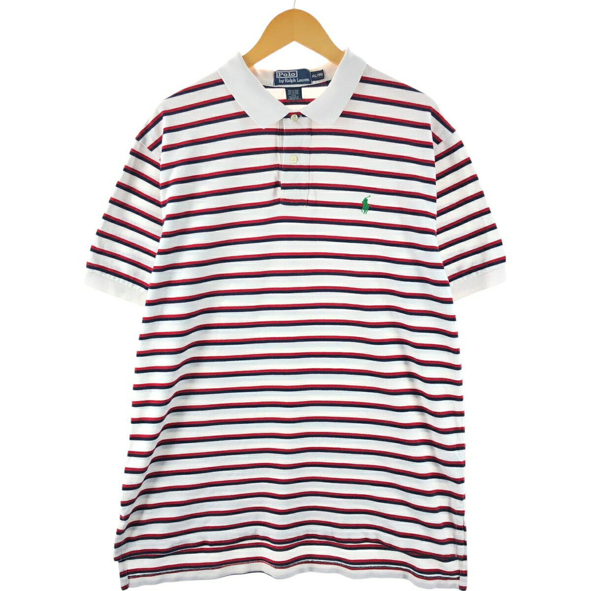 Rakuten - 古着 ラルフローレン Ralph Lauren POLO by Ralph Lauren 半袖 ボーダー ポロシャツ メンズXL相当 /eaa554650 【中古】 【250605】