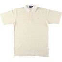 古着 ラルフローレン Ralph Lauren POLO GOLF ポロゴルフ 半袖 ボーダー ポロシャツ メンズL相当 /eaa554673 【中古】 【250613】
