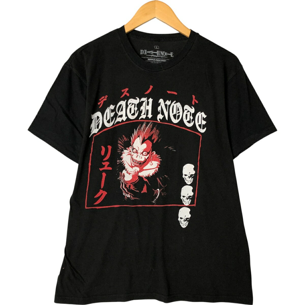 古着 DEATH NOTE デスノート アニメ キャラクタープリントTシャツ メンズL相当 /eaa554744 【中古】 【250607】