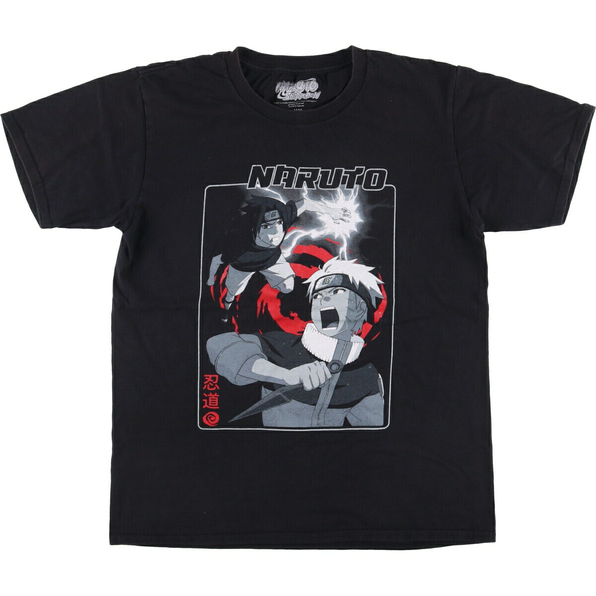 古着 NARUTO SHIPPUDEN ナルト疾風伝 アニメ キャラクタープリントTシャツ メンズM相当 /eaa554757 【中古】 【250609】