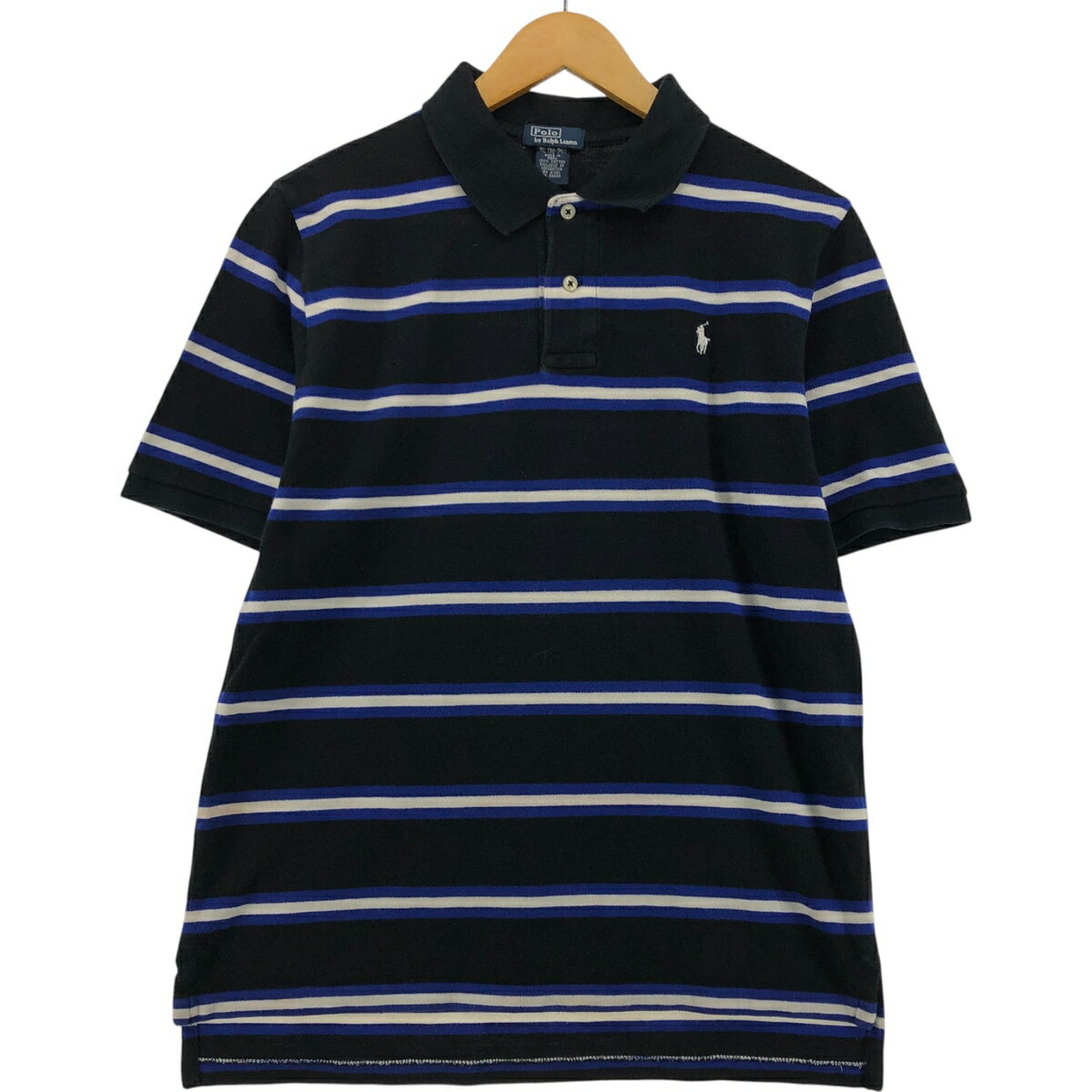 古着 ラルフローレン Ralph Lauren POLO by Ralph Lauren 半袖 ボーダー ポロシャツ レディースXL相当 /eaa554841 【中古】 【250608】 【ADEL/アデル】