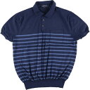 古着 ラルフローレン Ralph Lauren POLO RALPH LAUREN PIMA COTTON 半袖 ボーダー ポロシャツ レディースL相当 /ea...
