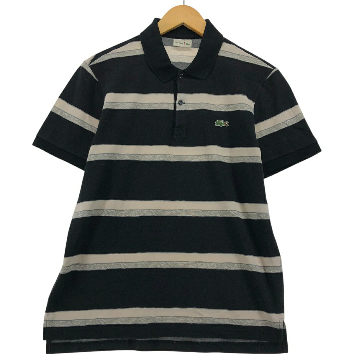 古着 ラコステ LACOSTE 半袖 ボーダー 