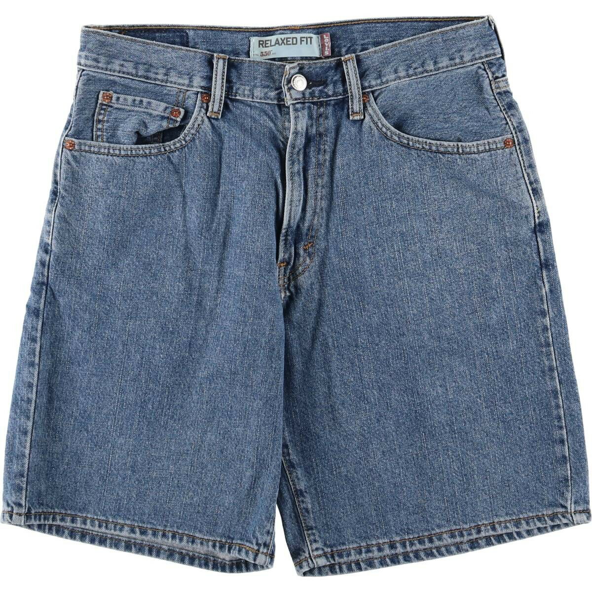 古着 リーバイス Levi's 550 RELAXED FIT デニムショーツ ショートパンツ メンズw33相当 /eaa555061 【中古】 【250611】 【SS2603_30】 ブルー系 春夏秋