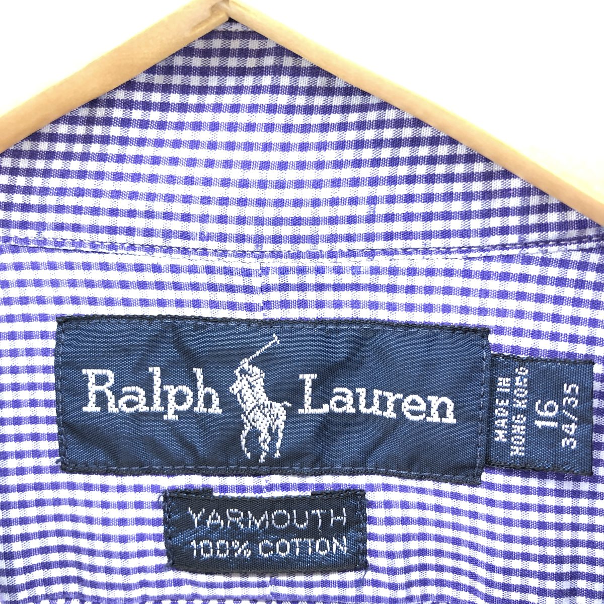 古着 ラルフローレン Ralph Lauren YARMOUTH ギンガムチェック 長袖 ボタンダウンチェックシャツ メンズL相当 /eaa555114 【中古】 【250606】