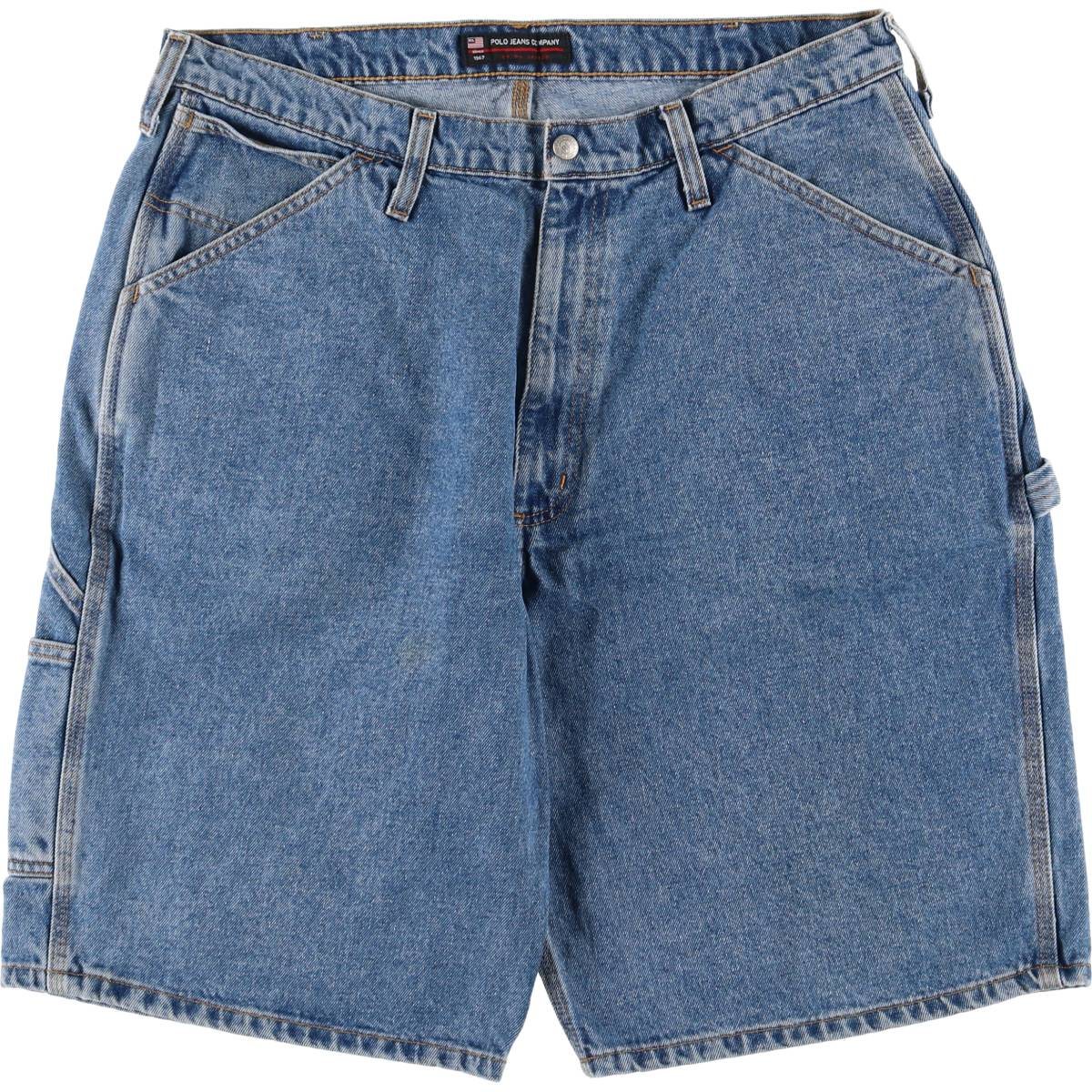 古着 00'S ラルフローレン Ralph Lauren POLO JEANS COMPANY デニムペインターショーツ ハーフパンツ メンズw36相当 /eaa555562 【中古】 【250611】