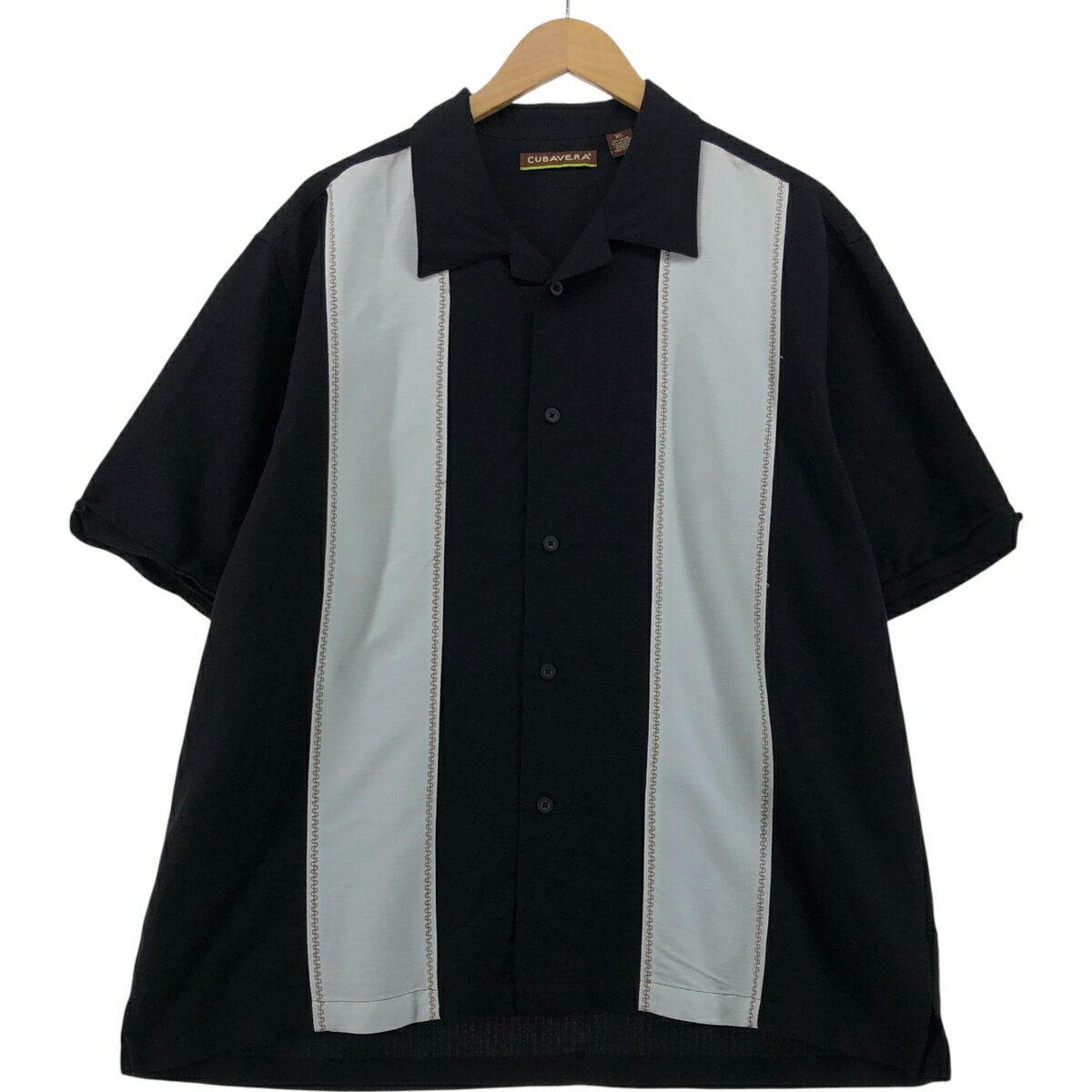 古着 CUBAVERA ツートン 半袖 オープンカラー レーヨンシャツ ボックスシャツ メンズXL相当 /eaa555760 【中古】 【250607】 【SS2603_..