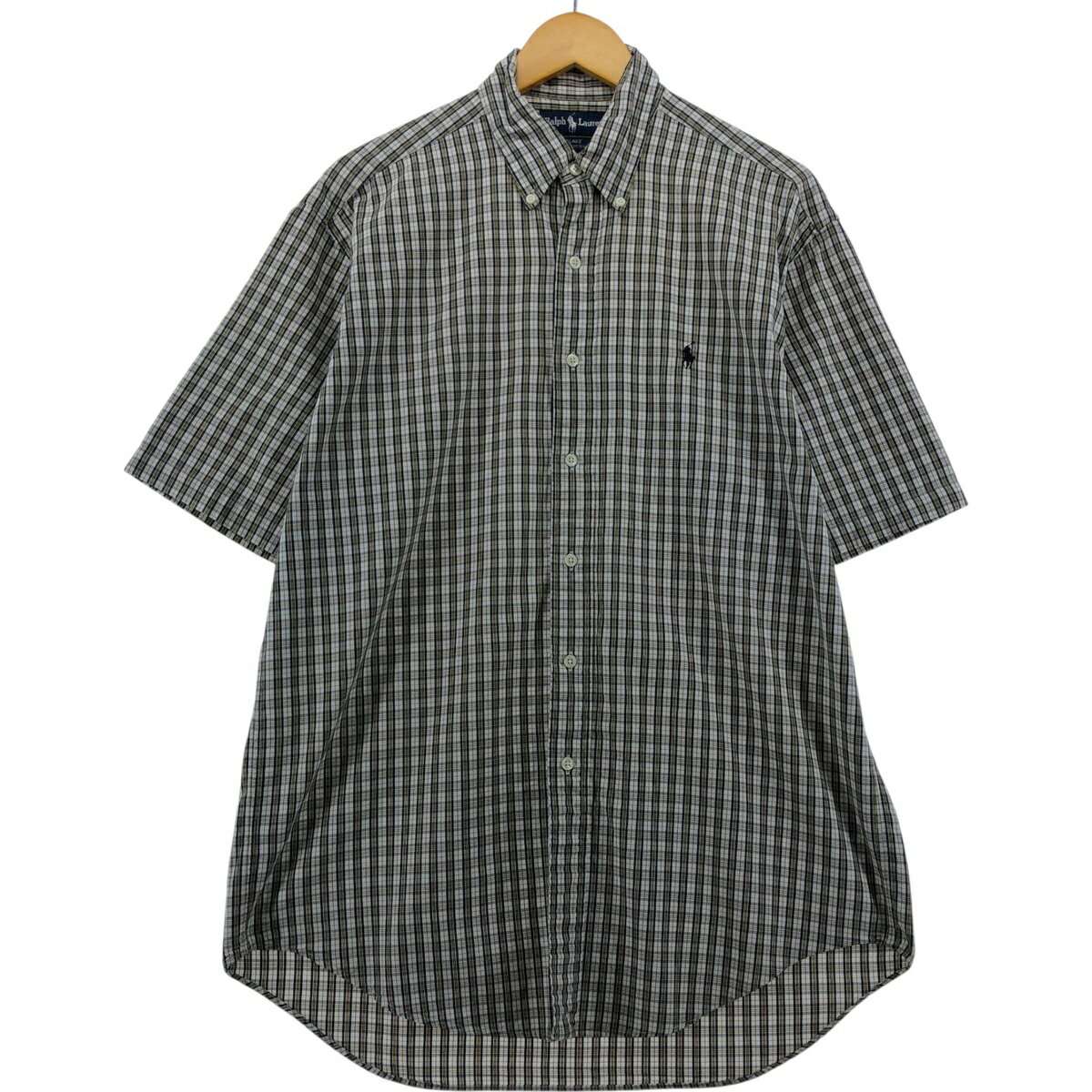 樂天商城 - 古着 ラルフローレン Ralph Lauren BLAKE 半袖 ボタンダウン チェックシャツ メンズM相当 /eaa555812 【中古】 【250607】 【SS2603_10】