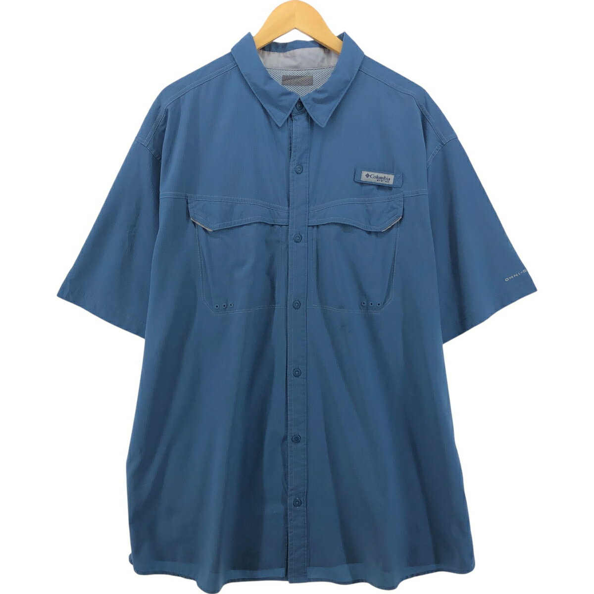古着 コロンビア Columbia PFG OMNI-SHADE 隠しボタンダウン 半袖 フィッシングシャツ メンズXL相当 /eaa555825 【中古】 【250612】 【SS2603_30】