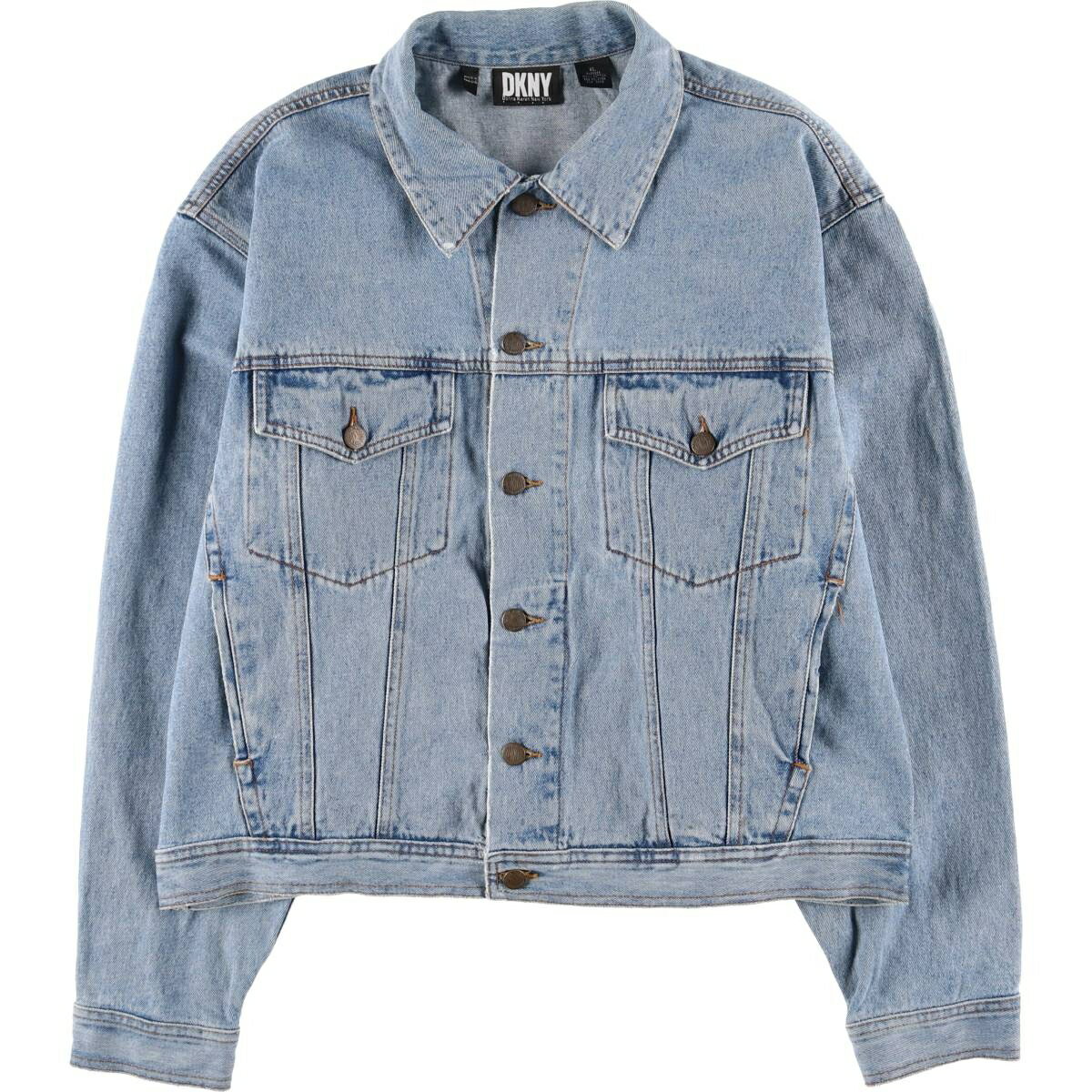 古着 90'S ダナキャランニューヨーク DKNY デニムジャケット Gジャン メンズXL相当 ヴィンテージ /eaa555974 【中古】 【250612】