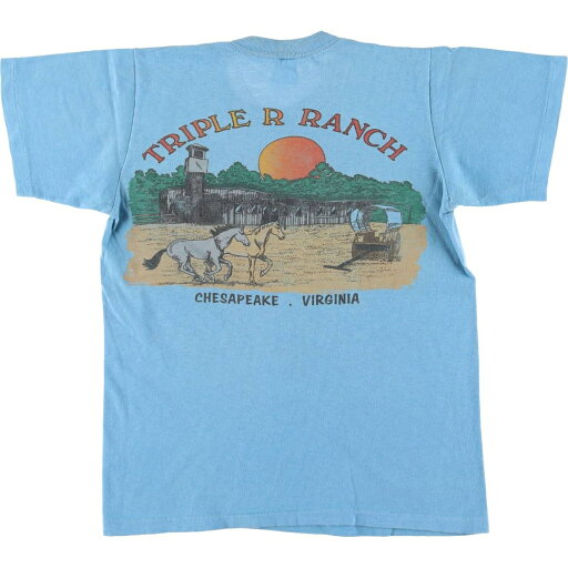 古着 70~80'S STEDMAN HI CRU プリントTシャツ USA製 レディースL相当 ヴィンテージ /eaa556017 【中古】 【250608】 【ADEL/アデル】