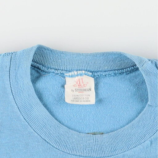 古着 70~80'S STEDMAN HI CRU プリントTシャツ USA製 レディースL相当 ヴィンテージ /eaa556017 【中古】 【250608】 【ADEL/アデル】