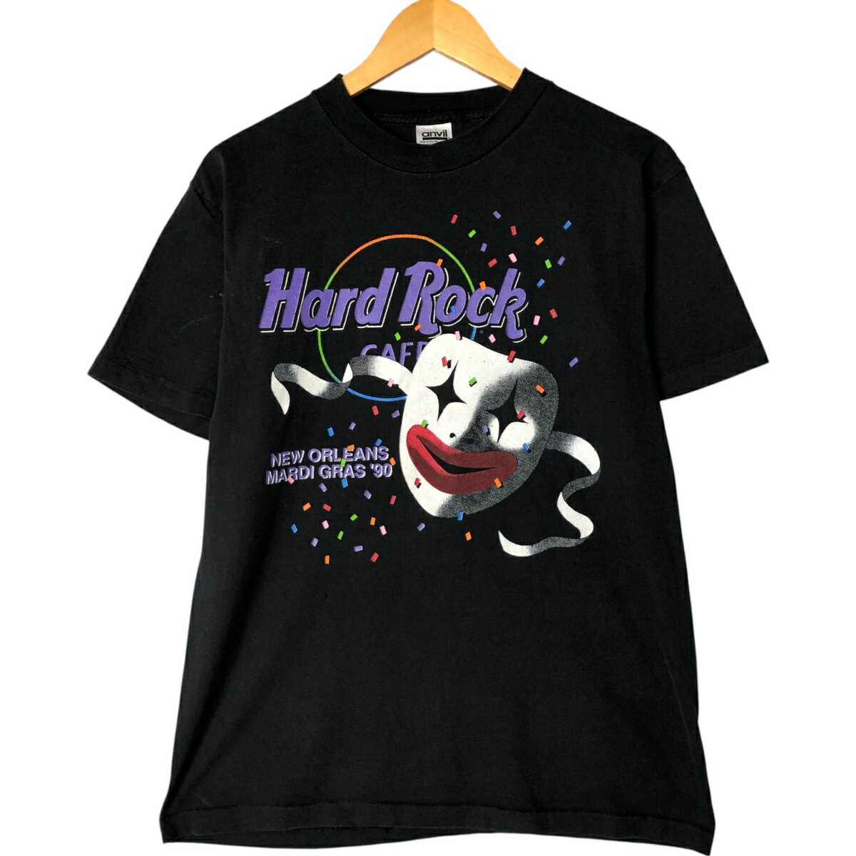 古着 90'S アンビル Anvil HARD ROCK CAFE ハードロックカフェ アドバタイジングTシャツ USA製 メンズL相当 ヴィンテージ /eaa556091 【中古】 【250613】