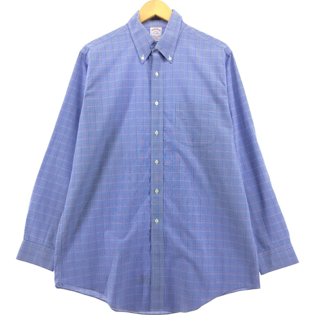 古着 ブルックスブラザーズ Brooks Brothers Est.1818 長袖 ボタンダウンチェックシャツ メンズL相当 /..