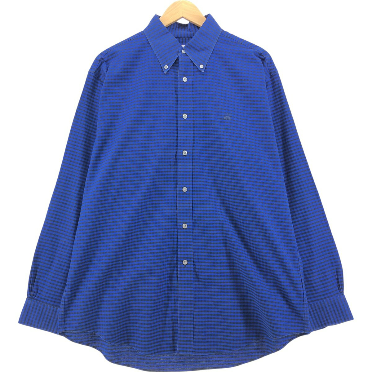 古着 ブルックスブラザーズ Brooks Brothers Madison 長袖 ボタンダウンチェックシャツ メンズL相当 /eaa556275 【中古】 【250615】