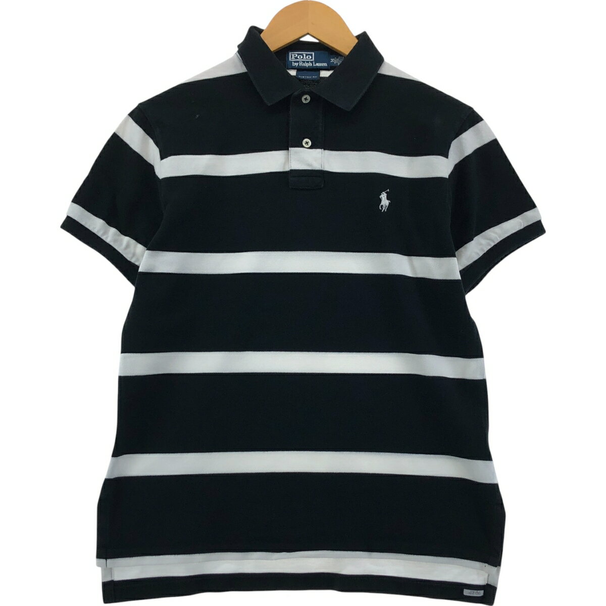 Rakuten - 古着 ラルフローレン Ralph Lauren POLO by Ralph Lauren CUSTOM FIT 半袖 ボーダー ポロシャツ メンズM相当 /eaa556308 【中古】 【250609】