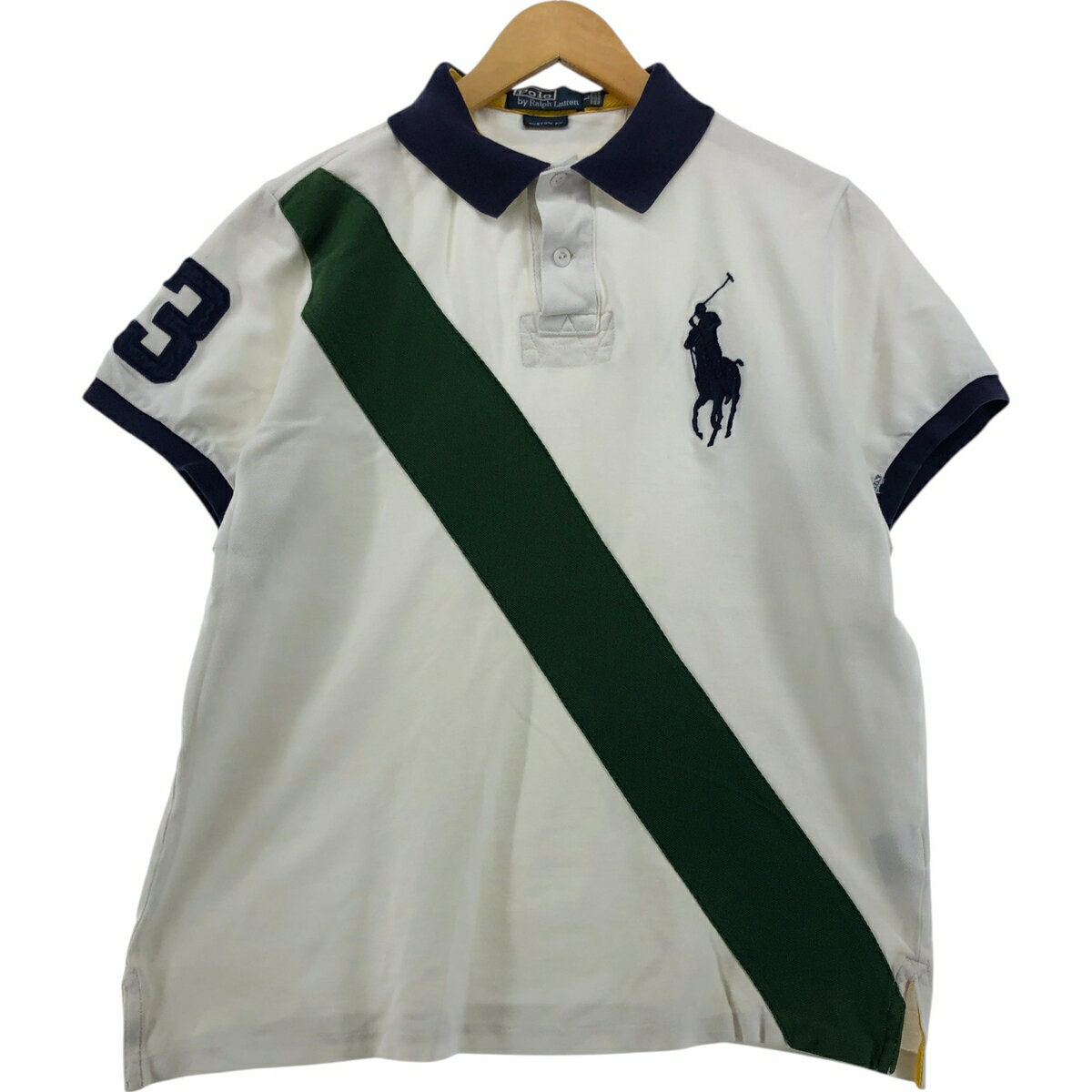 古着 ラルフローレン Ralph Lauren POLO by Ralph Lauren CUSTOM FIT ビッグポニー 半袖 ポロシャツ メンズL相当 /eaa556313 【中古】 【250609】