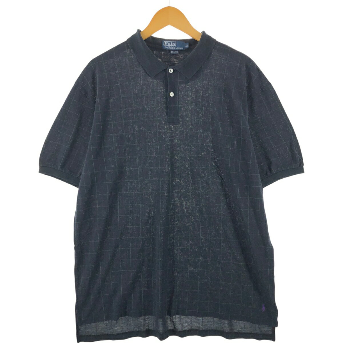 古着 ラルフローレン Ralph Lauren POLO by Ralph Lauren 半袖 チェック ポロシャツ メンズXL相当 /eaa556333 【中古】 【250612】