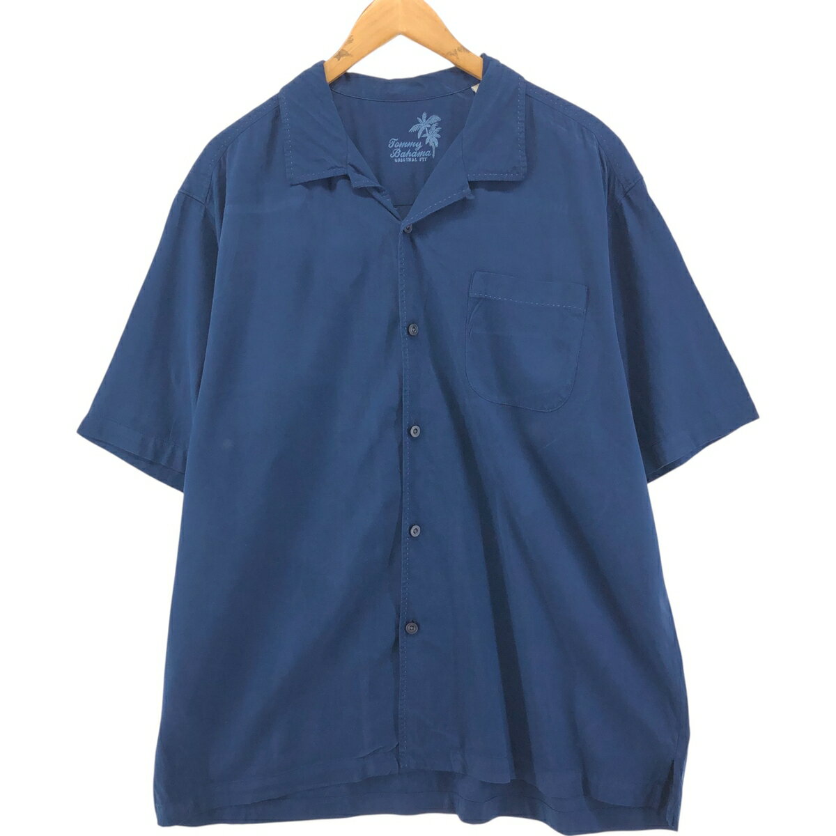 Rakuten - 古着 トミーバハマ Tommy Bahama ORIGINAL FIT 半袖 オープンカラー シルクシャツ ボックスシャツ メンズXL相当 /eaa556420 【中古】 【250609】 【SS2606_30