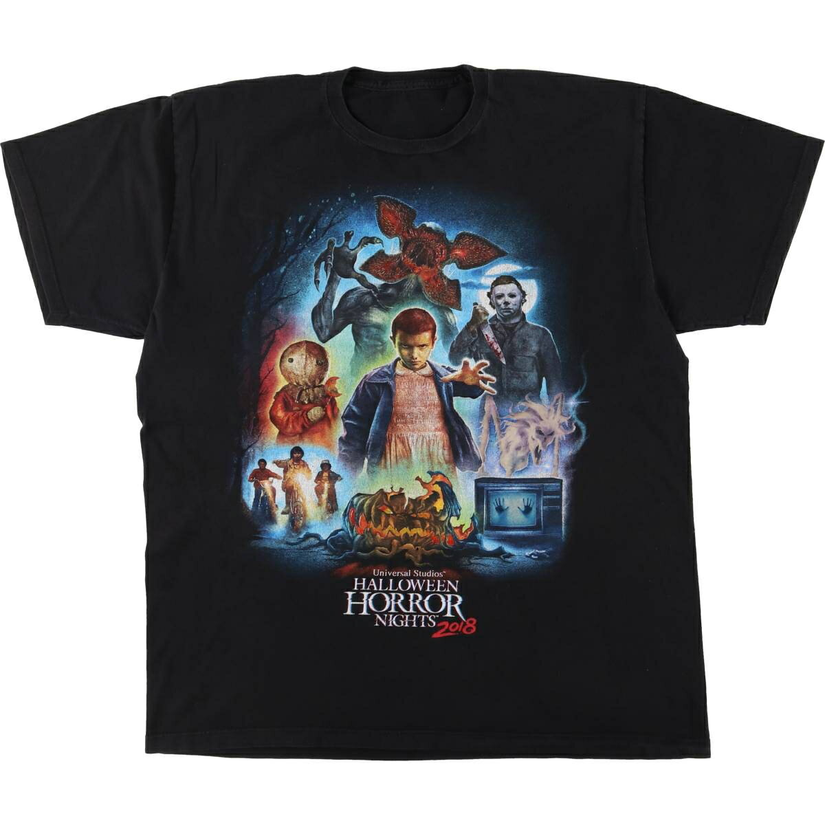 古着 HOLLOWEEN HORROR NIGHTS ハロウィーンホラーナイト アドバタイジングTシャツ メンズL相当 /eaa556720 【中古】 【250613】