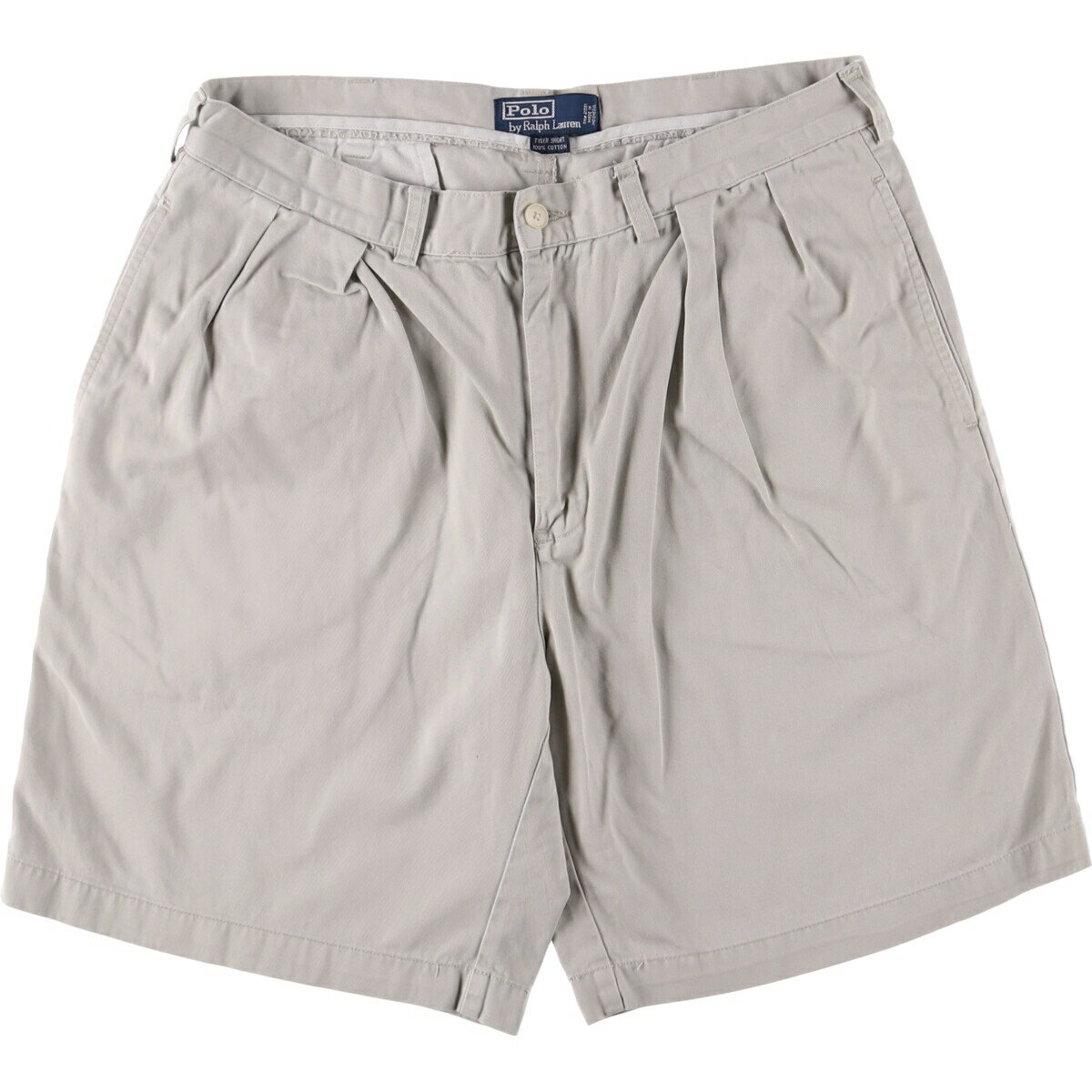 古着 ラルフローレン Ralph Lauren POLO by Ralph Lauren TYLER SHORT ツータック チノショーツ ショートパンツ メンズw34相当 /eaa556774 【中古】 【250628】 【SS2603_10】 グレー系 春夏秋