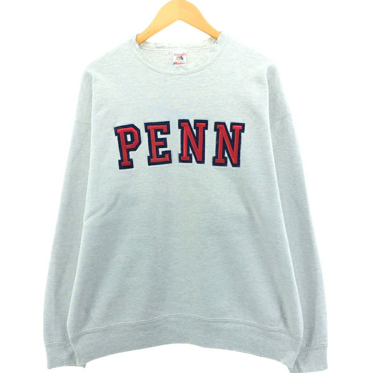 古着 90'S フルーツオブザルーム FRUIT OF THE LOOM PENN ペンシルベニア大学 カレッジスウェットシャツ トレーナー USA製 メンズXL相当 ヴィンテージ /eaa557231 【中古】 【250616】