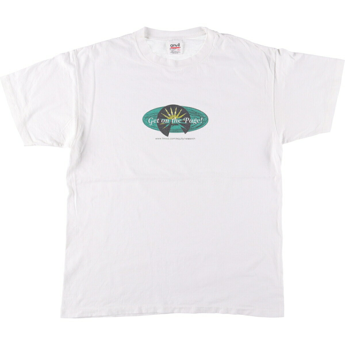 古着 90'S アンビル Anvil FMR Co. フィデリティインベストメンツ アドバタイジングTシャツ メンズXL相当 ヴィンテージ /eaa557252 【中古】 【250621】