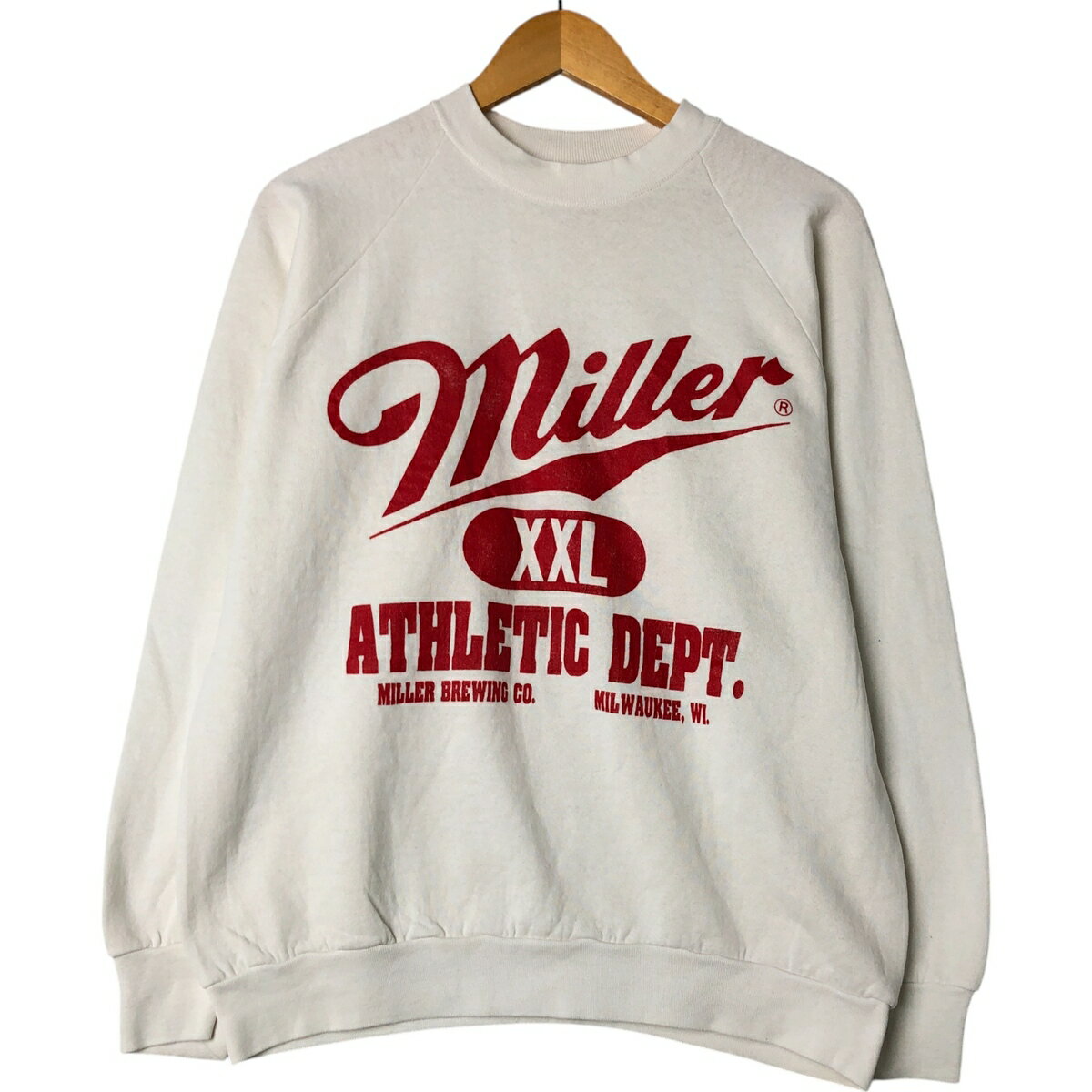 古着 90'S フルーツオブザルーム FRUIT OF THE LOOM MILLER ミラー アドバタイジング スウェットシャツ..