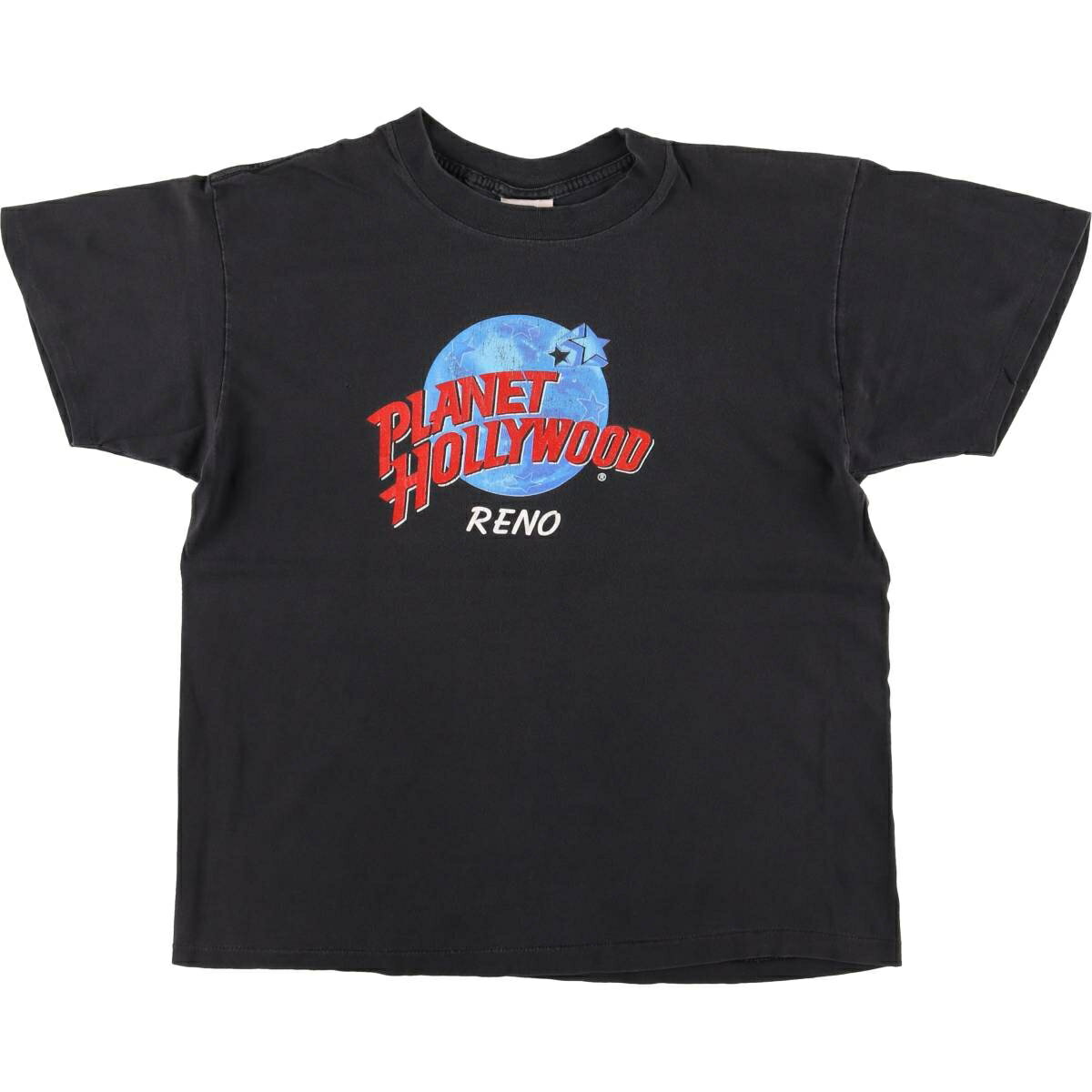 乐天商城 - 古着 90'S PLANET HOLLYWOOD プラネットハリウッド アドバタイジングTシャツ USA製 メンズL相当 ヴィンテージ /eaa557640 【中古】 【250617】 ブラック系 春夏秋