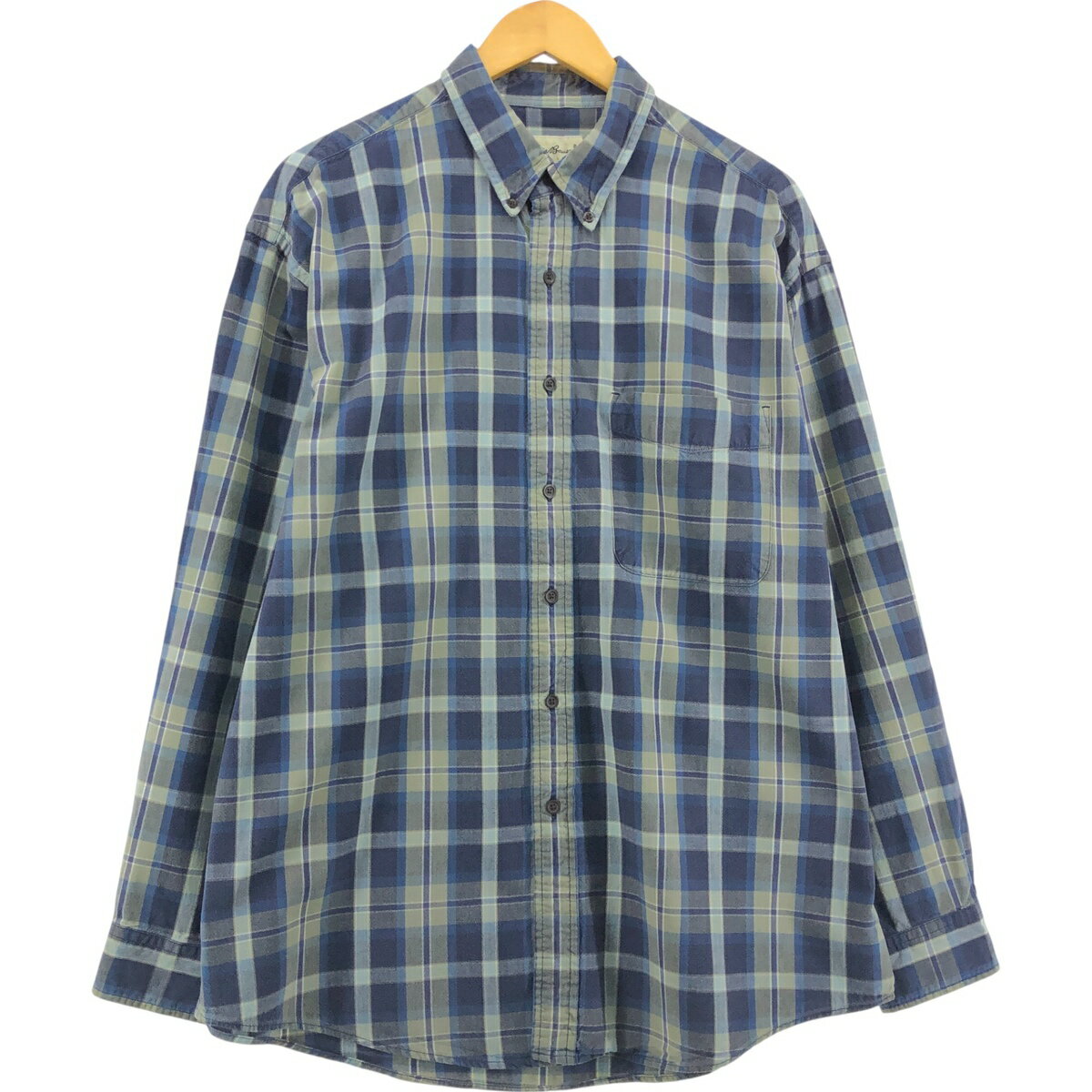 樂天商城 - 古着 00'S エディーバウアー Eddie Bauer 長袖 ボタンダウンチェックシャツ メンズL相当 /eaa557716 【中古】 【250616】
