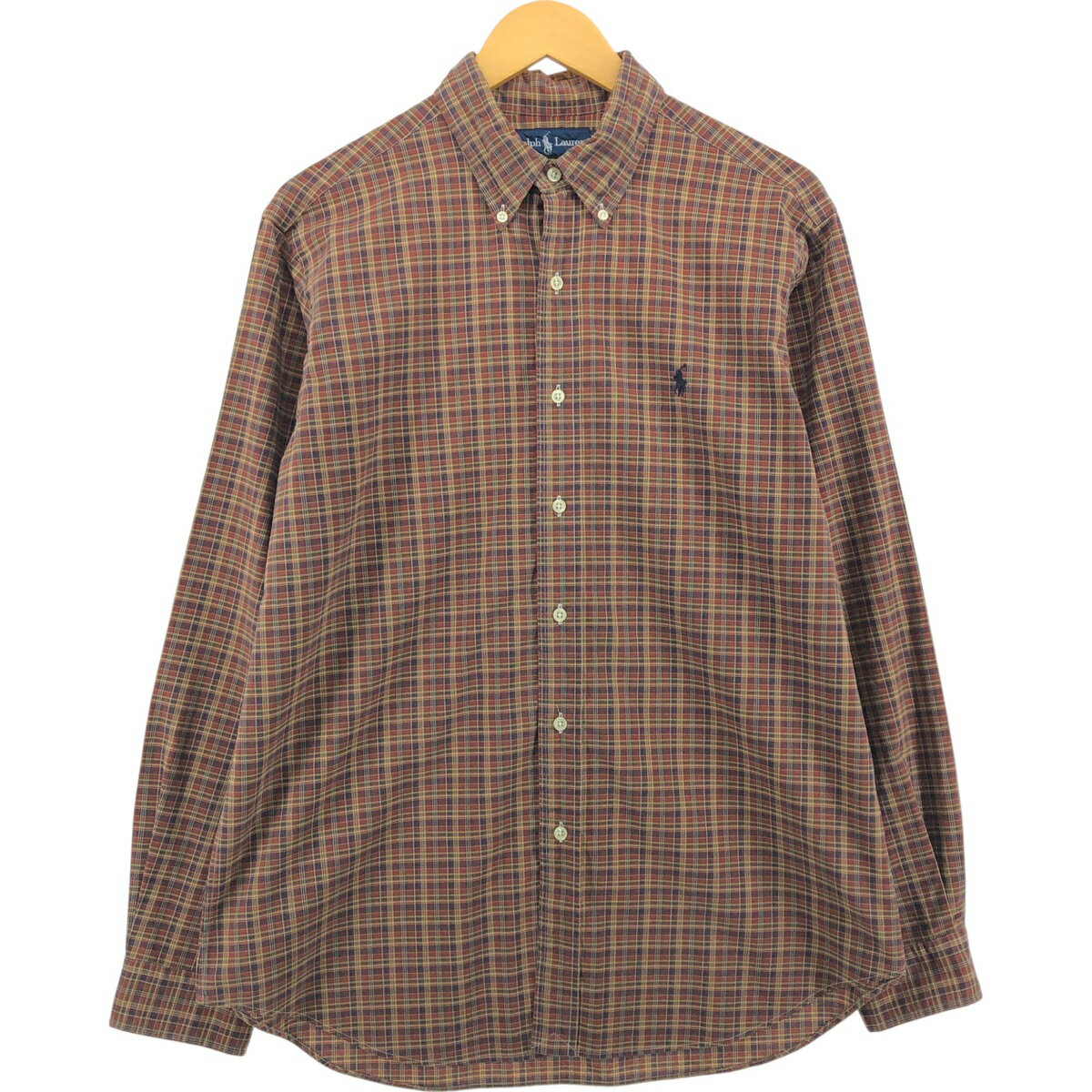 古着 ラルフローレン Ralph Lauren CLASSIC FIT 長袖 ボタンダウンチェックシャツ メンズL相当 /eaa557744 【中古】 【250625】 【SS26..