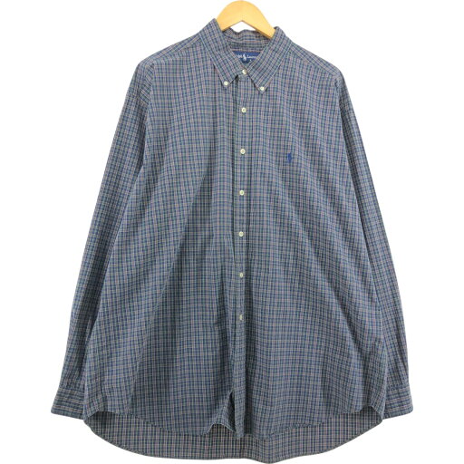 古着 ラルフローレン Ralph Lauren BLAKE 長袖 ボタンダウンチェックシャツ メンズXXL相当 /eaa557749 【中古】 【250616】 古着 ラルフローレン Ralph Lauren BLAKE 長袖 ボタンダウンチェックシャツ メンズXXL相当 /eaa557749 【中古】 【250616】