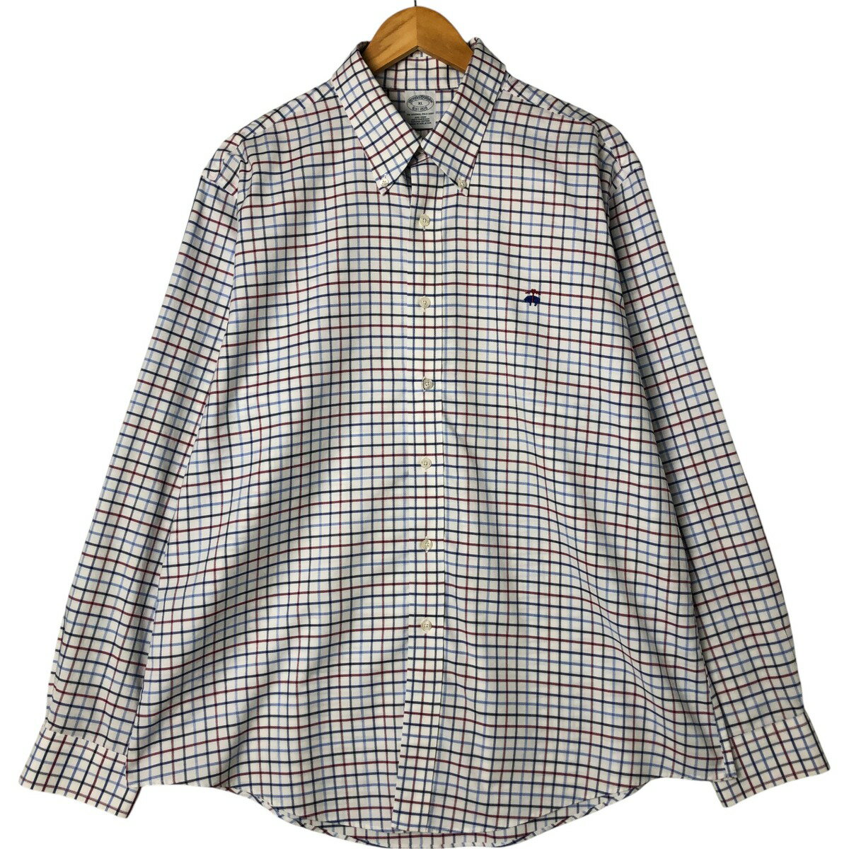 Rakuten - 古着 ブルックスブラザーズ Brooks Brothers Est.1818 長袖 ボタンダウンチェックシャツ メンズXL相当 /eaa557776 【中古】 【250616】 【SS2606_30