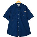 古着 コロンビア Columbia PFG 隠しボタンダウン 半袖 フィッシングシャツ メンズL相当 /eaa557798 【中古】 【250616】