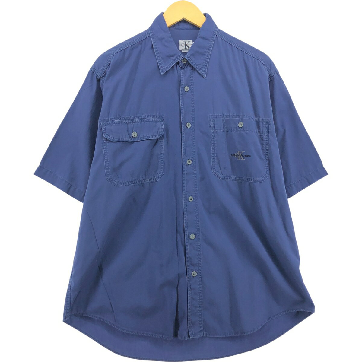古着 90'S カルバンクライン Calvin klein 半袖 コットンシャツ メンズL相当 ヴィンテージ /eaa557896 【中古】 【250620】 【SS2606_30