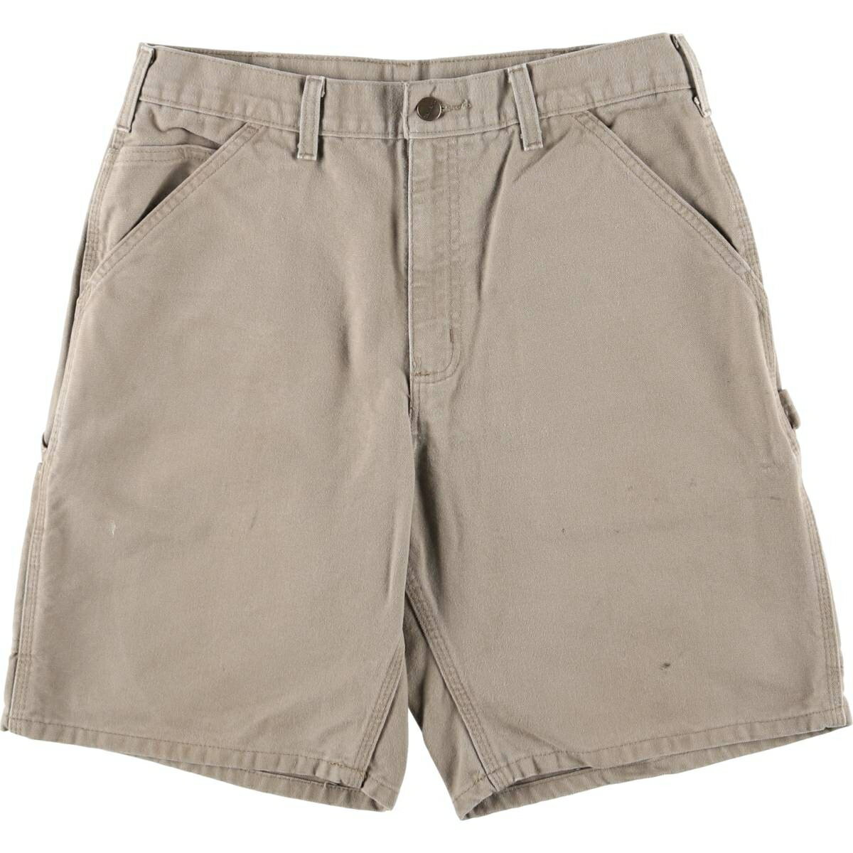 Cotton Pants - 古着 カーハート Carhartt ダック地ペインターショーツ ショートパンツ メンズw32相当 /eaa557966 【中古】 【250620】 【SS2603_10】 ベージュ系 春夏秋