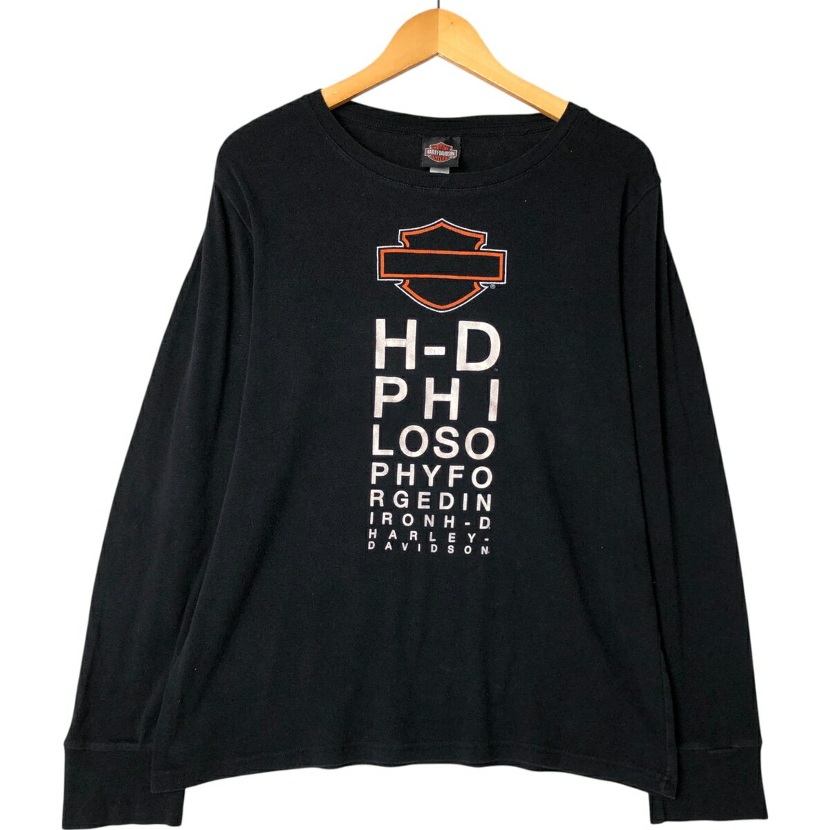 Other - 古着 ハーレーダビッドソン Harley-Davidson ロングTシャツ ロンT レディースXL相当 /eaa558053 【中古】 【250622】 【Elulu/エルル】 【SS2603_30】 ブラック系 春夏秋