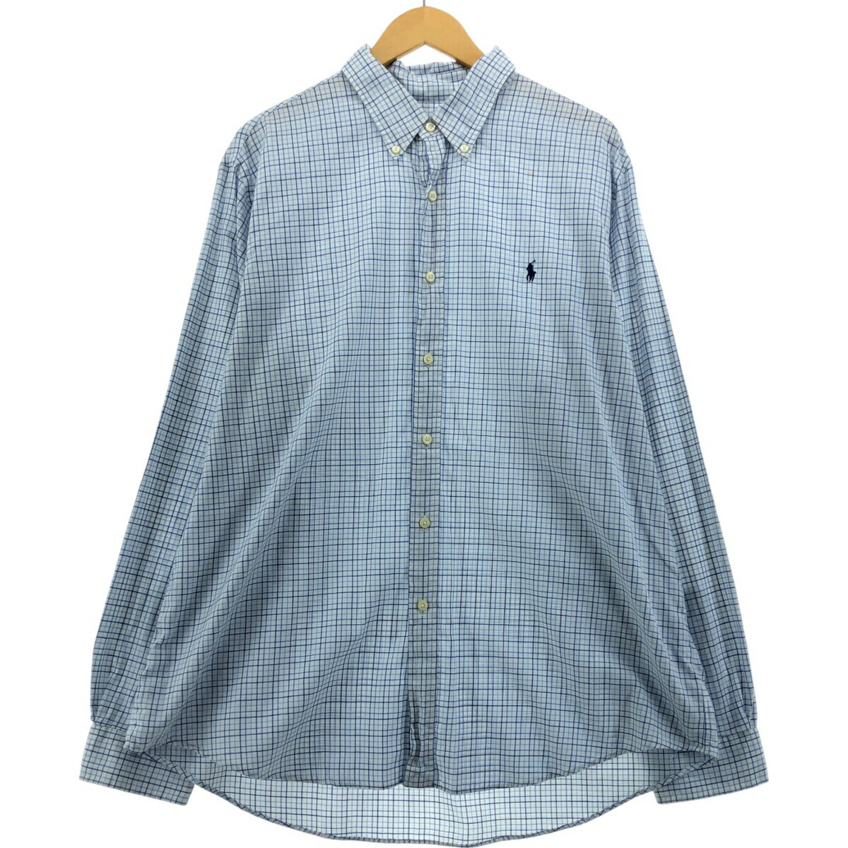 古着 ラルフローレン Ralph Lauren 長袖 ボタンダウンチェックシャツ メンズXXL相当 /eaa558099 【中古】 【250627】