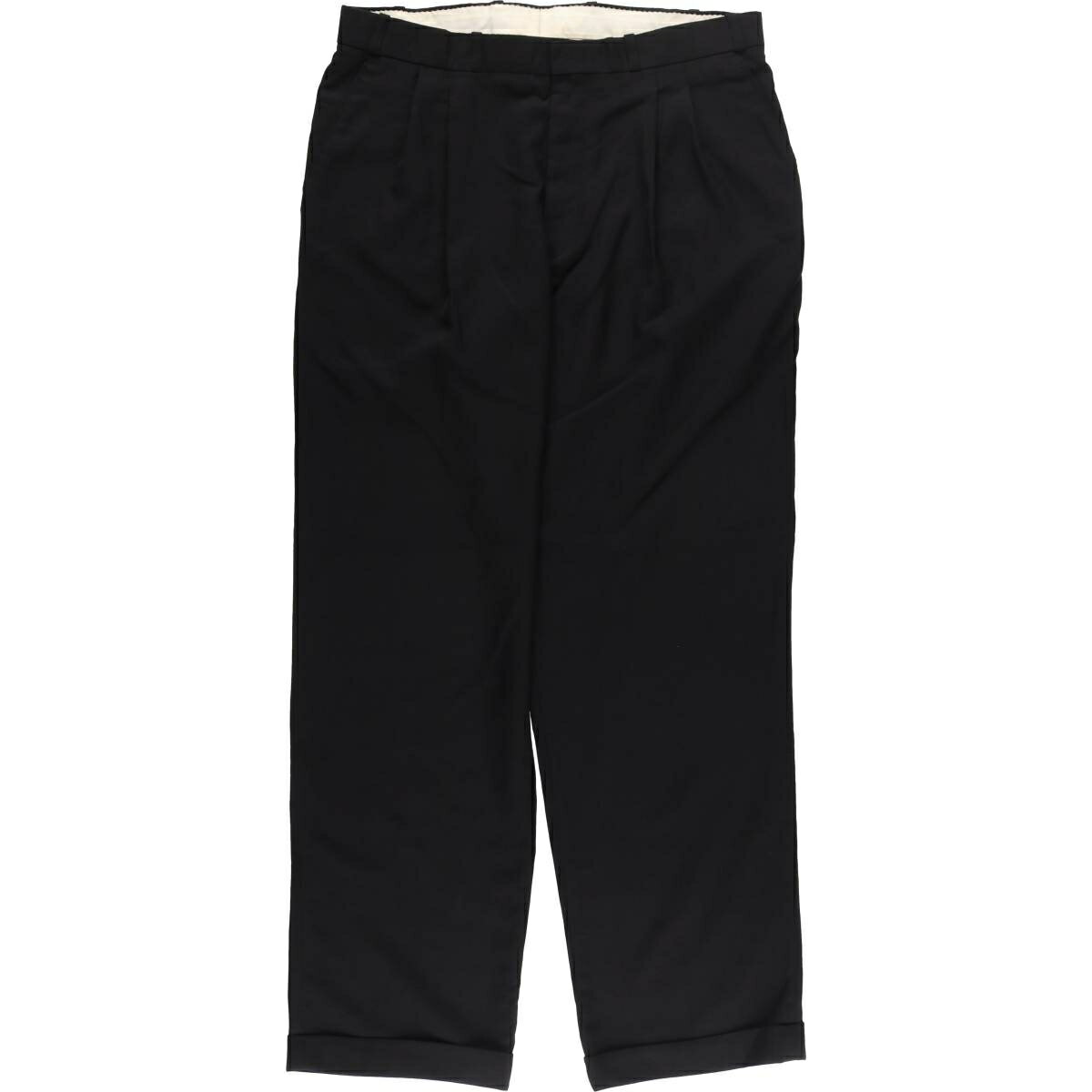 Rakuten - 古着 ハガー HAGGR COLLECTIONS ツータック ポリエステル スラックス ワイドパンツ カナダ製 メンズw34相当 /eaa558130 【中古】 【250618】 【SS2603_30】