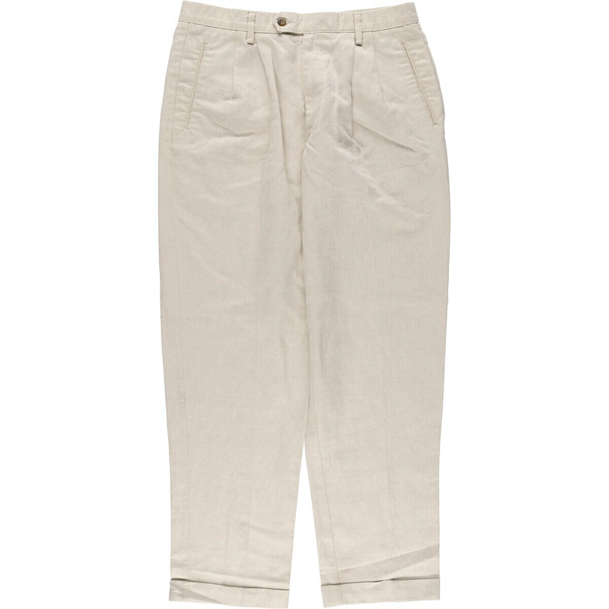 Climbing Pants - 古着 90'S ドッカーズ DOCKERS class A RELAXED FIT ツータック コットン×リネンパンツ スラックス メンズw34相当 ヴィンテージ /eaa558155 【中古】 【250621】 【SS2603_30】