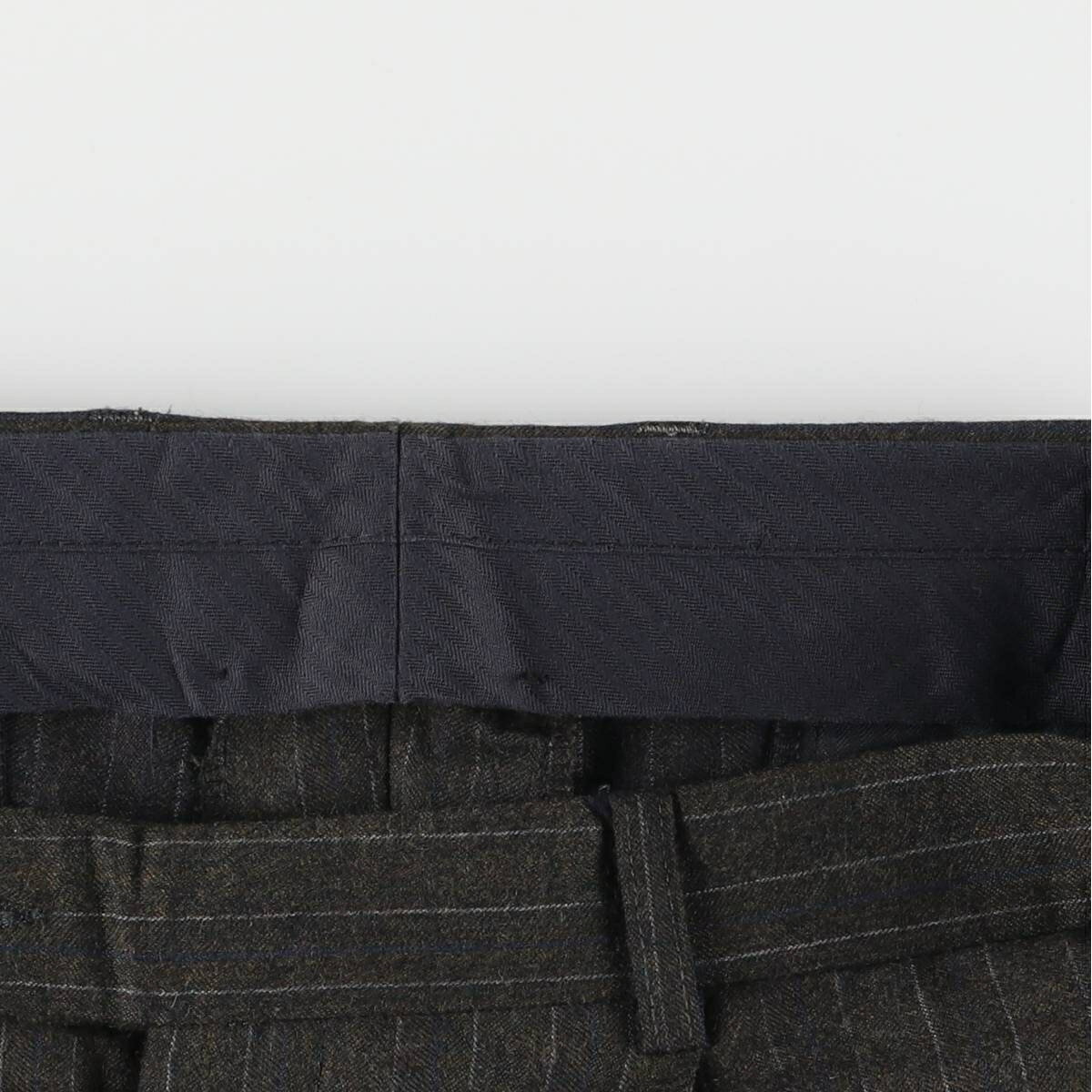 古着 ストライプ柄 ワンタック スラックス ワイドパンツ メンズw36相当 /eaa558177 【中古】 【250618】