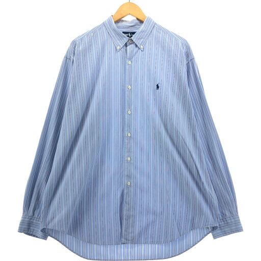 古着 ラルフローレン Ralph Lauren MARLOWE 長袖 ボタンダウンストライプシャツ メンズXL相当 /eaa558310 【中古】 【250615】 古着 ラルフローレン Ralph Lauren MARLOWE 長袖 ボタンダウンストライプシャツ メンズXL相当 /eaa558310 【中古】 【250615】