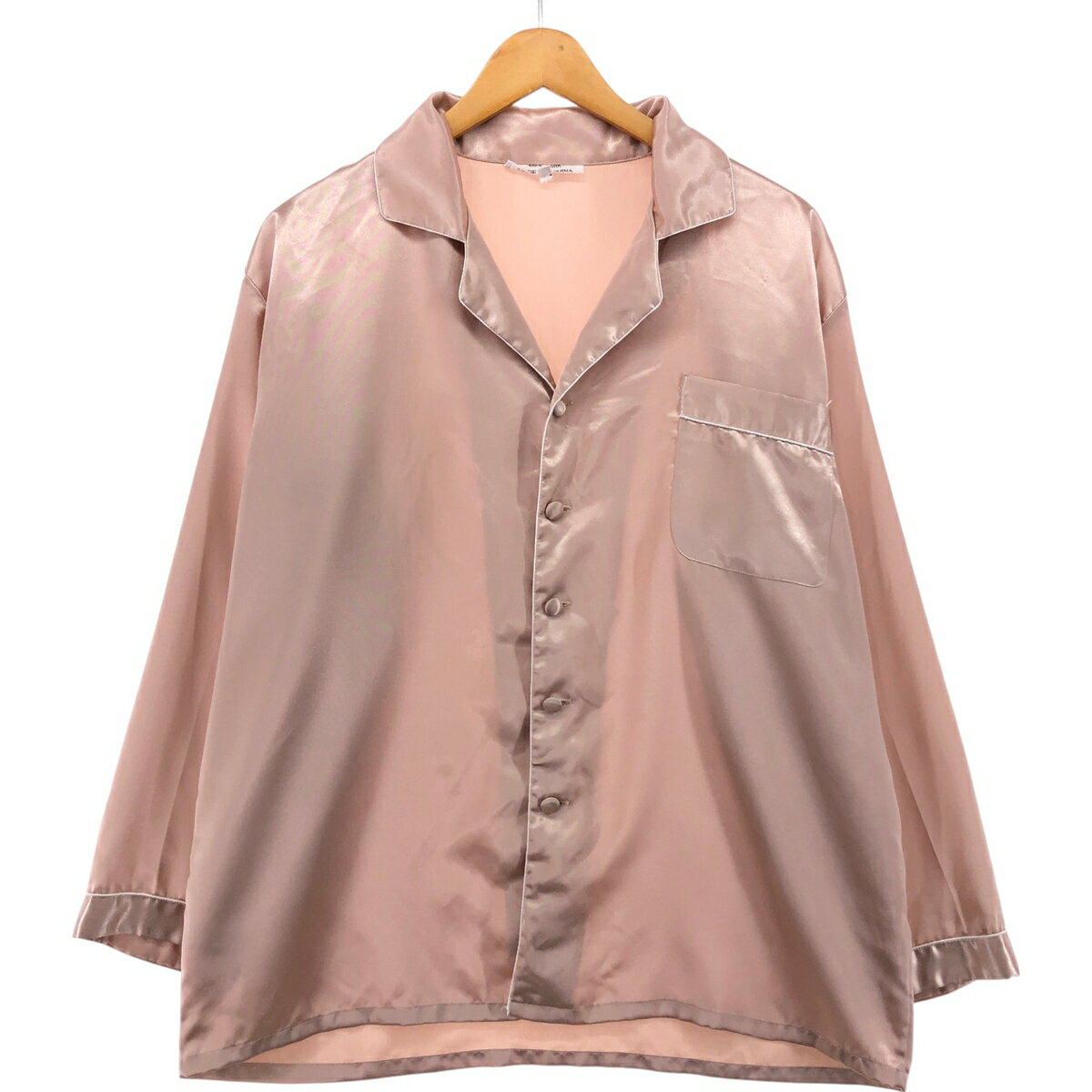 古着 オープンカラー シルク パジャマシャツ ボックスシャツ レディースL相当 /eaa558760 【中古】 【250616】 【ADEL/アデル】 【ss2601_30】