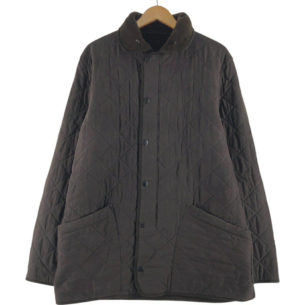 古着 00'S~ バブアー Barbour MICROFIBER POLARQUILT LONG 3ワラント 中綿入り キルティングジャケット パファージャケット メンズL相当 /eaa558782   