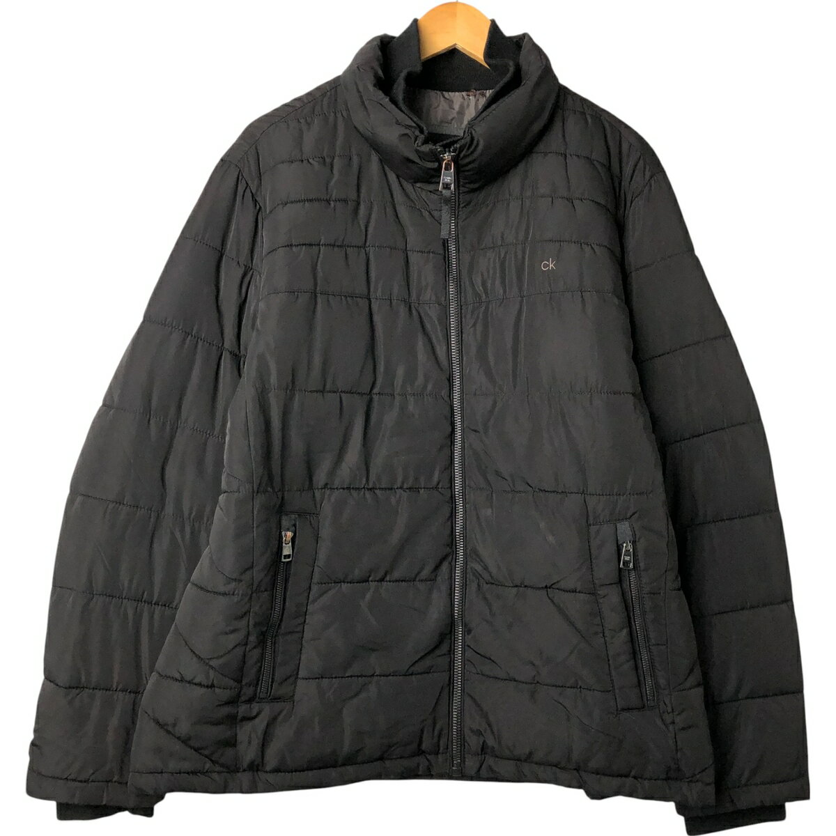 樂天商城 - 古着 カルバンクライン Calvin klein 中綿ジャケット パファージャケット メンズL相当 /eaa558790 【中古】 【251123】 【SS2603_10】 ブラック系 春秋冬