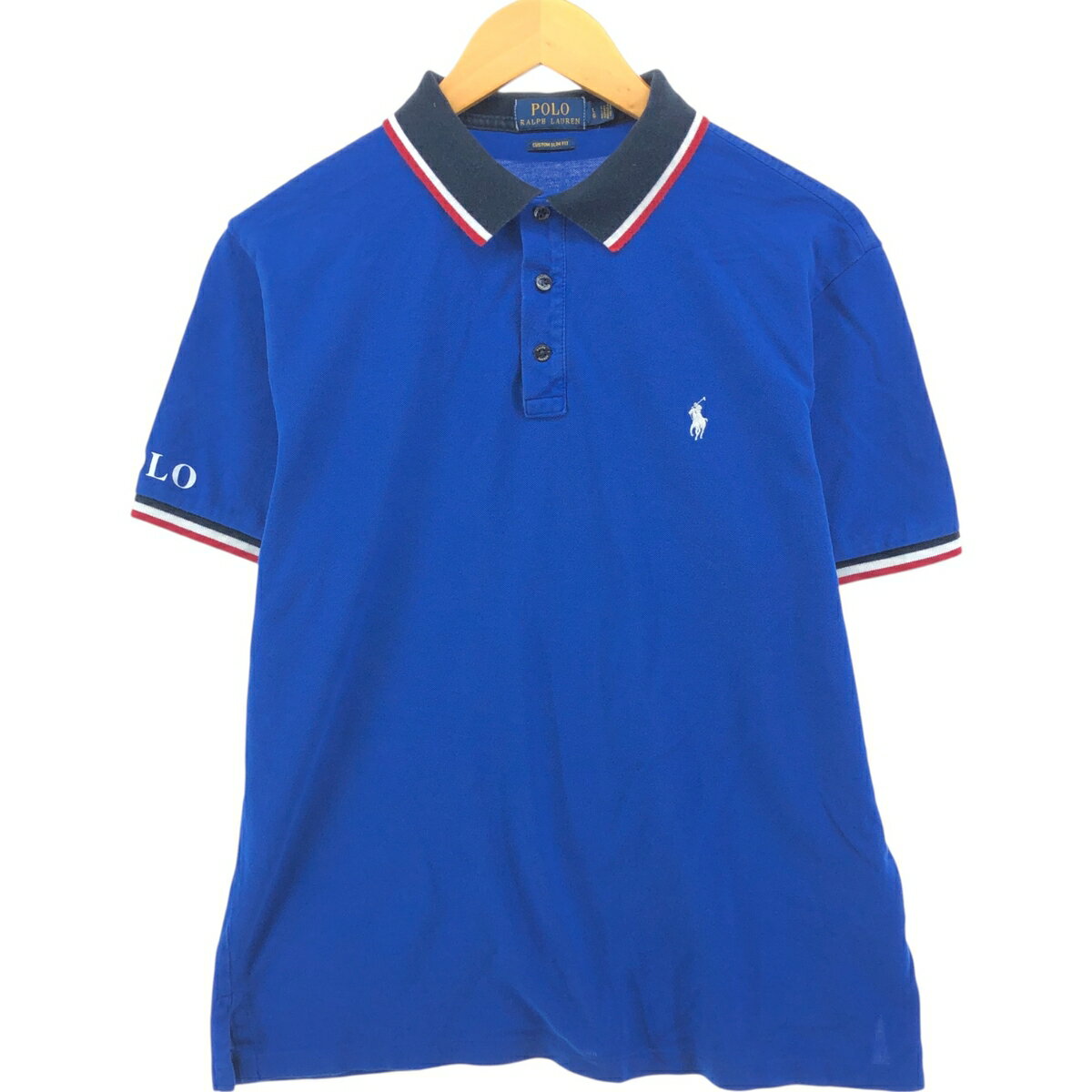 古着 ラルフローレン Ralph Lauren POLO RALPH LAUREN CUSTOM SLIM FIT 半袖 ポロシャツ メンズL相当 /eaa558799   