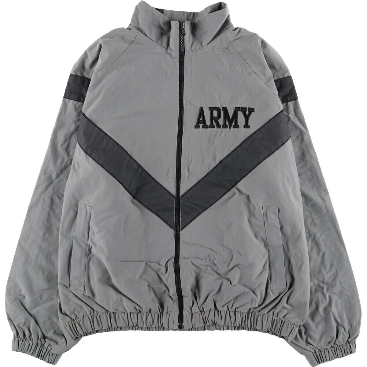 乐天商城 - 古着 00'S 米軍実品 U.S.ARMY IPFU トレーニングジャケット ナイロンジャケット USA製 LARGE REGULAR メンズL相当 /eaa559006 【中古】 【250707】 【SS2603_10】 グレー系 春秋冬