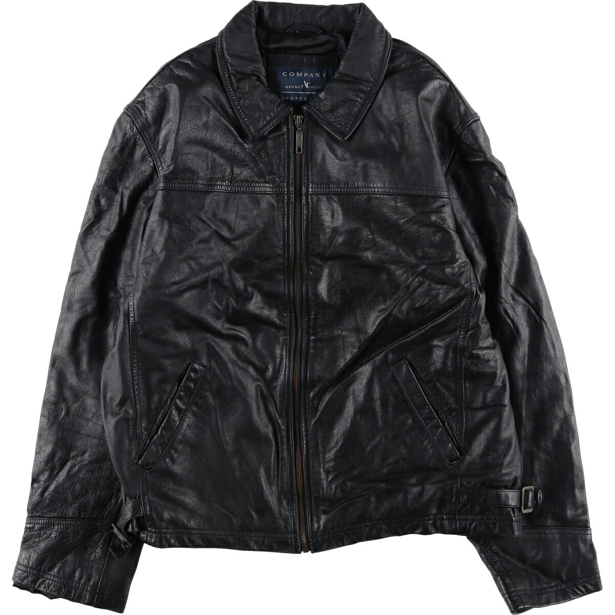 Leather Jacket - 古着 ARMAND THIERY スイングトップタイプ レザーブルゾン メンズXL相当 /eaa559086 【中古】 【260116】 ブラック系 春秋冬