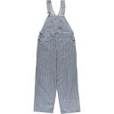 古着 70'S オシュコシュ Osh kosh ヒッコリーストライプ オーバーオール USA製 メンズw37相当 ヴィンテージ /eaa559133 【中古】 【250616】
